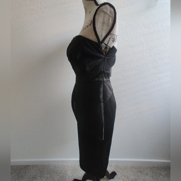 🆕 WHBM Black Sleeveless layered Cocktail hoco homecoming semi-formal Dress (2) - Picture 6 of 11